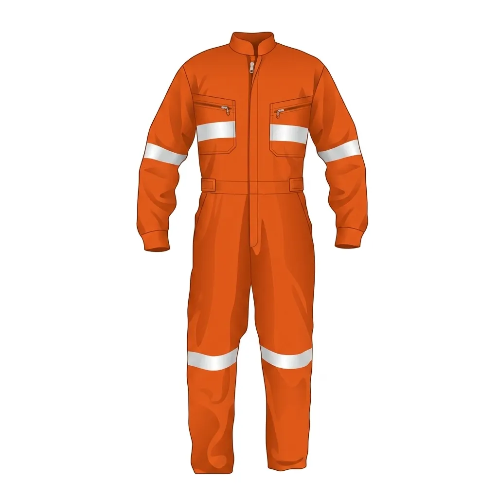 Overol Poplín con Reflectante - Naranja (S al XXL)